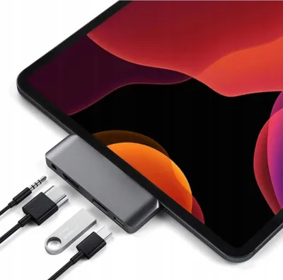 Zdjęcie produktu dla Adapter 4w1 HUB USB-C 3.0 HDMI 4K JACK do iPad Pro