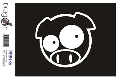 Produktbild von Aufkleber / Autoaufkleber - JDM / Die cut / Auto / OEM - JDM Schwein - 120x110 mm pink - Heckscheibe / Heckscheibenaufkleber