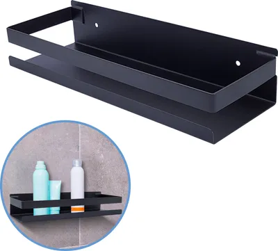 Produktbild von Sanics Duschregal ohne Bohren – Selbstklebendes Badregal – Hängendes Duschkörbchen – Duschablage – Schwarz – 30CM