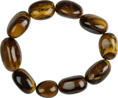 Produktbild von Edelstein-Armband Tigerauge. Nuggets, Größe 18 x 22 mm