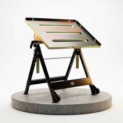 Produktbild von Klappbarer Schweißtisch höhenverstellbar neigbar 500x750 mm Arbeitsplatte 150 kg