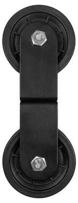 Immagine prodotto di Puleggia doppia per cavo - Ruota per cavo - 90 mm - Cuscinetti Acciaio al carbonio - Per funi fino a 7 mm - Nylon