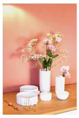 Produktbild von Porzellanvase mit Katzenmotiv