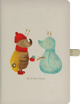 Produktbild von Mr. & Mrs. Panda Kladde Nachtfalter Schneemann - Transparent - Geschenk, Schnee, Tagebuch, Weihnachtsgruß, Reisetagebuch, Weihnachten, notizbuch, Journal, Winter