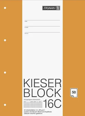 Produktbild von Kieser-Block A4 rautiert 50 Blatt Packung mit 10 Stück