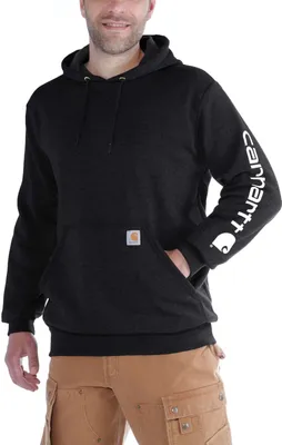 Obrázok produktu pre Carhartt Herren Hoodie Midweight Sleeve Logo Hooded, Black - Schwarz, XXL