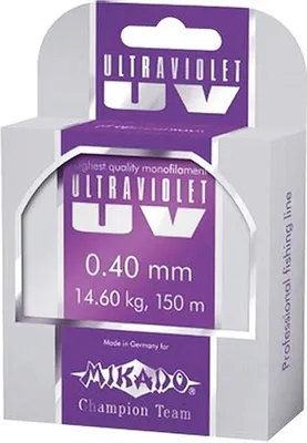 Immagine prodotto di 150 m di lenza da pesca ad alte prestazioni "ULTRAVIOLET" Ø 0,08 mm / 0,98 kg