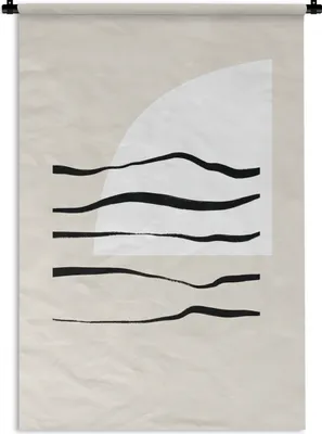 Produktbild von MuchoWow® Wandteppich Wandbehang Abstrakt - Linie - Pastell 120x180 cm Tapisserie Dekoration Wandtuch - Schlafzimmer - Dekorationen für das Haus