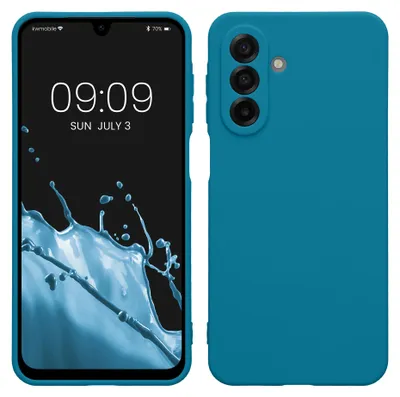 Produktbild von kwmobile Handyhülle für Samsung Galaxy A17 4G / 5G Hülle - weiches Handy Silikon Case - Schutzhülle Cover - Karibikblau