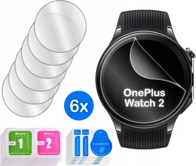 Imagen del producto de Protectores de pantalla de hidrogel para el OnePlus Watch 2, 6 unidades