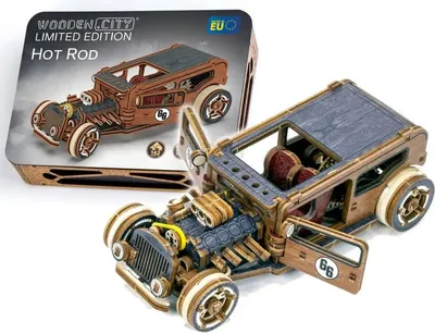 Immagine prodotto di Puzzle 3D in legno Holz Hot Rod Edizione Limitata Modell Auto