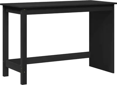 Immagine prodotto di Scrivania Nero 112 x 50 x 75 cm Legno di Pino Massello