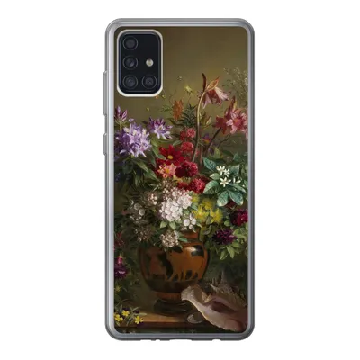 Produktbild von MuchoWow® Handyhülle Schutzhülle Hülle für Samsung Galaxy A52 5G Stilleben mit Blumen in einer griechischen Vase - Alte Meister - Kunst Silikon Softcase Handy Hülle - Umschlag