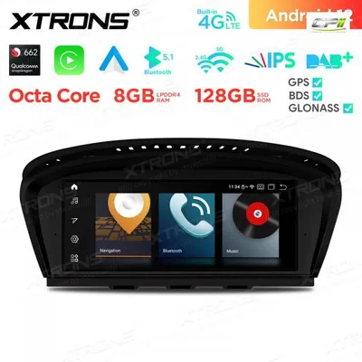 Produktbild von Xtrons QPB8260CCP Android Autoradio BMW 3er E90 5er E60 8,8 Zoll Android 12
