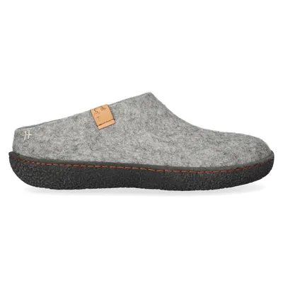 Produktbild von Tofvel Slipa Wollfilz-Pantoffel Marbled Light Grey Größe 37