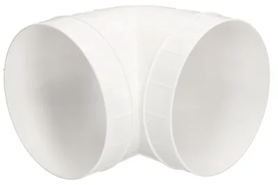 Lüftungsrohrbogen 90°, Ø 150 mm, Kunststoff, Weiß