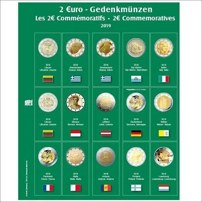 Produktbild von SAFE 7341-24 Münzblatt mit Vordruck für 2 EURO 2019
