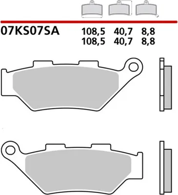 Obrázek produktu pro BREMBO Brzdové destičky 07KS07SA - Spékané kovy