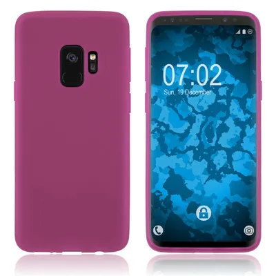 Produktbild von PhoneNatic Case kompatibel mit Samsung Galaxy S9 - pink Silikon Hülle matt Cover