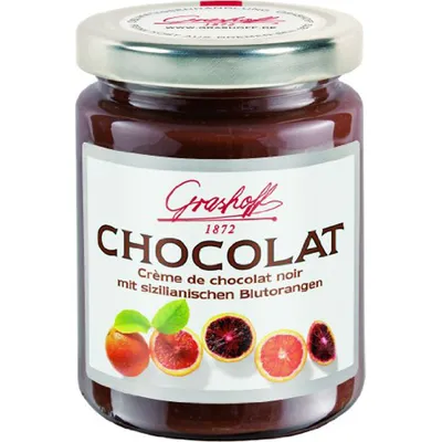 Obrázok produktu pre Grashoff tmavý belgický čokoládový krém s olejom z krvavých pomarančov 250g