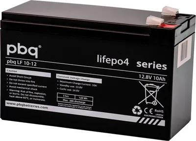 Image de Batterie LiFePO4 12,8 V 10 Ah avec BMS Balancer Faston 6,3