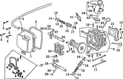 Produktbild von Sekundär Luftsystem Zylinderkopf Motorroller 86128