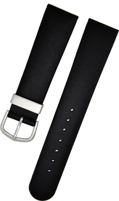 Produktbild von Uhrenarmband Kalbleder schwarz 18mm ohne Naht Dornschließe Neu