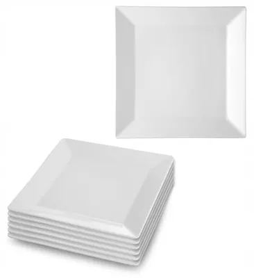Produktbild von Lubiana Classic Dessertteller 21,5 cm quadratisch 12 Stück
