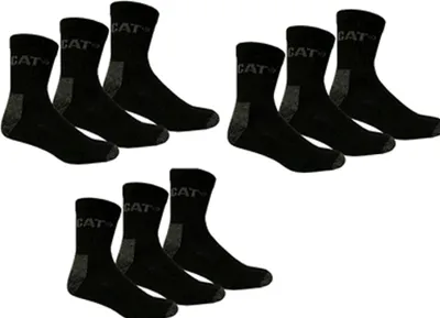 Produktbild von Caterpillar 9 Paar Socken Work Quater Socks Arbeitssocken - Größe: 41-45 - Farbe: Schwarz