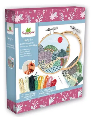 Imagen del producto de Kit de costura Au Sycomore, caja decorativa: bordado de paisaje