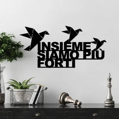 Immagine prodotto di Wallity, Insieme 1, Accessorio decorativo da parete in metallo, nero, 100 % METALLO, 60 x 30 cm