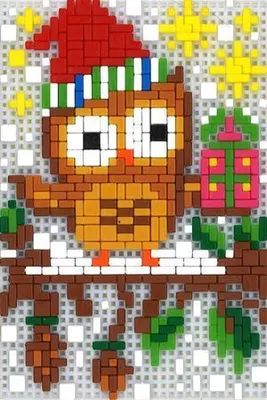 Produktbild von Stick it® Stecksystem Weihnachtseule ca. 900 Teile Nr. 41033