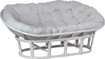 Produktbild von MiaMöbel Sofa Rattan 165 cm Modern 100% Baumwolle Rattan Weiß