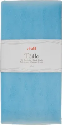 Produktbild von Tüll-Zuschnitt, 3 Meter Himmelblau