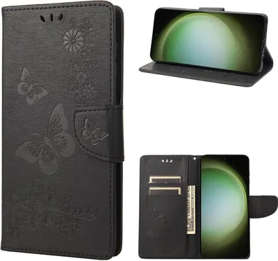 Produktbild von König Design Hülle kompatibel mit Kunstleder Handyhülle - Handy Case Schwarz