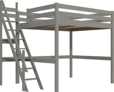 Produktbild von Hochbett 160x200 Sylvia mit Müllertreppe - Grau