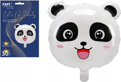Zdjęcie produktu dla Balon foliowy Panda 30 cm – dekoracja na urodziny i imprezy