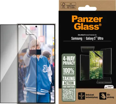 Obrázok produktu pre PanzerGlass - Ultra-Wide Fit ECO MATRIX 4-Way Privacy ochranné sklo pre Samsung Galaxy S25 Ultra - priehľadné