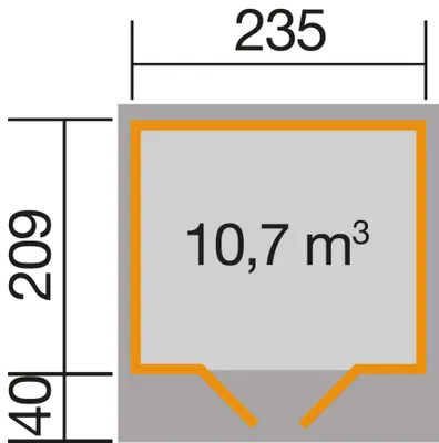 Produktbild von Blackmount 179 Gr.1, grau, B x T x H 280 x 284 x 224