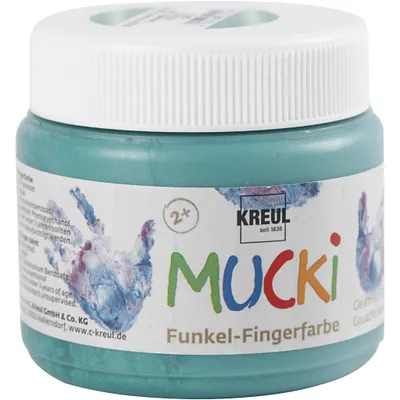 Produktbild von MUCKI Funkel-Fingerfarbe Smaragd-Grün 150 ml