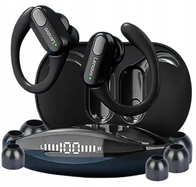 Produktbild von Lenovo Xt80 Bluetooth 5.3 Sport-Kopfhörer IPX7 mit starkem Bass 75H Schwarz