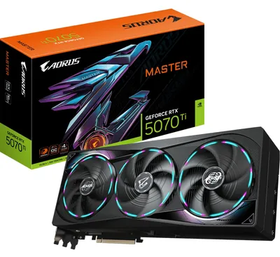 Image de Gigabyte RTX5070 TI AORUS Master 16GB GDDR7 HDMI 3xDP