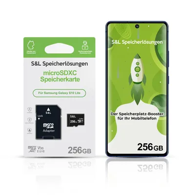 Produktbild von microSD Speicherkarte S&L für Samsung Galaxy S10 Lite - Speicherkapazität: 256 GB