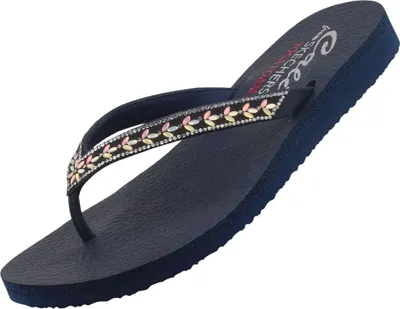 Produktbild von Skechers Meditation - Lucky One Damenschuhe Sandalen Sportiv Zehentrenner Blau Freizeit, Schuhgröße:41 EU