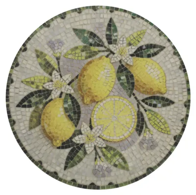 Imagen del producto de Bandeja decorativa Chic Antique de Chartres con motivos de mosaico y limones