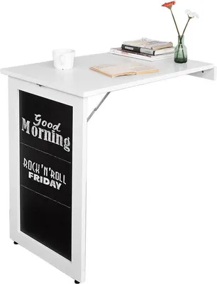 Produktbild von Famanu Klapptisch Wandmontage - Weiß, platzsparend und multifunktional