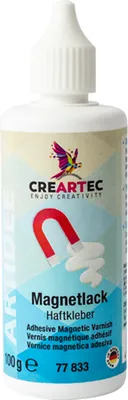 Produktbild von CREARTEC Magnetlack Haftkleber - 100g - permanent klebende Fläche - zum Aufheften und Abnehmen bis zu 200 mal