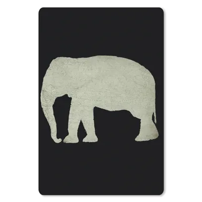 Produktbild von MuchoWow® Mauspad Mousepad Elefant - Karte - Retro 18x27 cm - Mousepads - Maus Mat - Pad - Mausunterlage