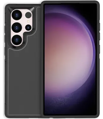 Produktbild von Mobigear Traveller Schutzhülle für Samsung Galaxy S24 Ultra, Hartschalen-Rückseite, stoßfest - Schwarz