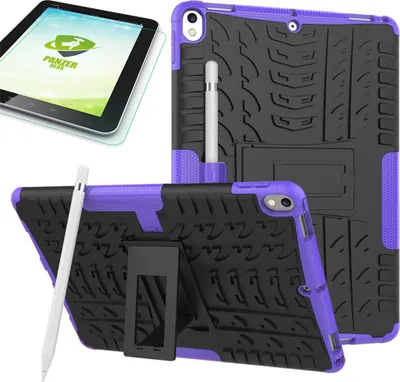 Immagine prodotto di Custodia ibrida da esterno viola per Apple iPad Pro 10.5 Custodia + vetro temperato 0.4 H9 Nuovo